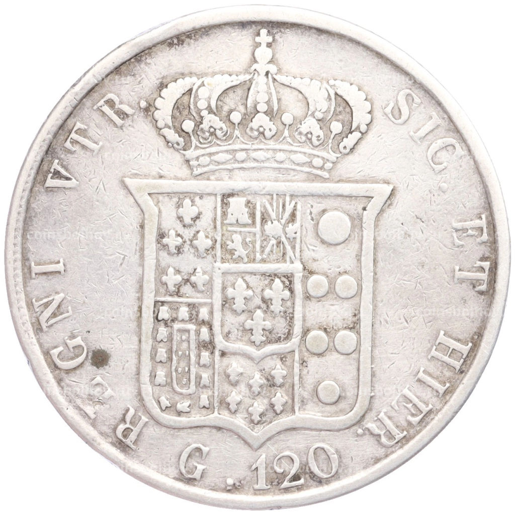 120 грано 1858 года Королевство Обеих Сицилий
