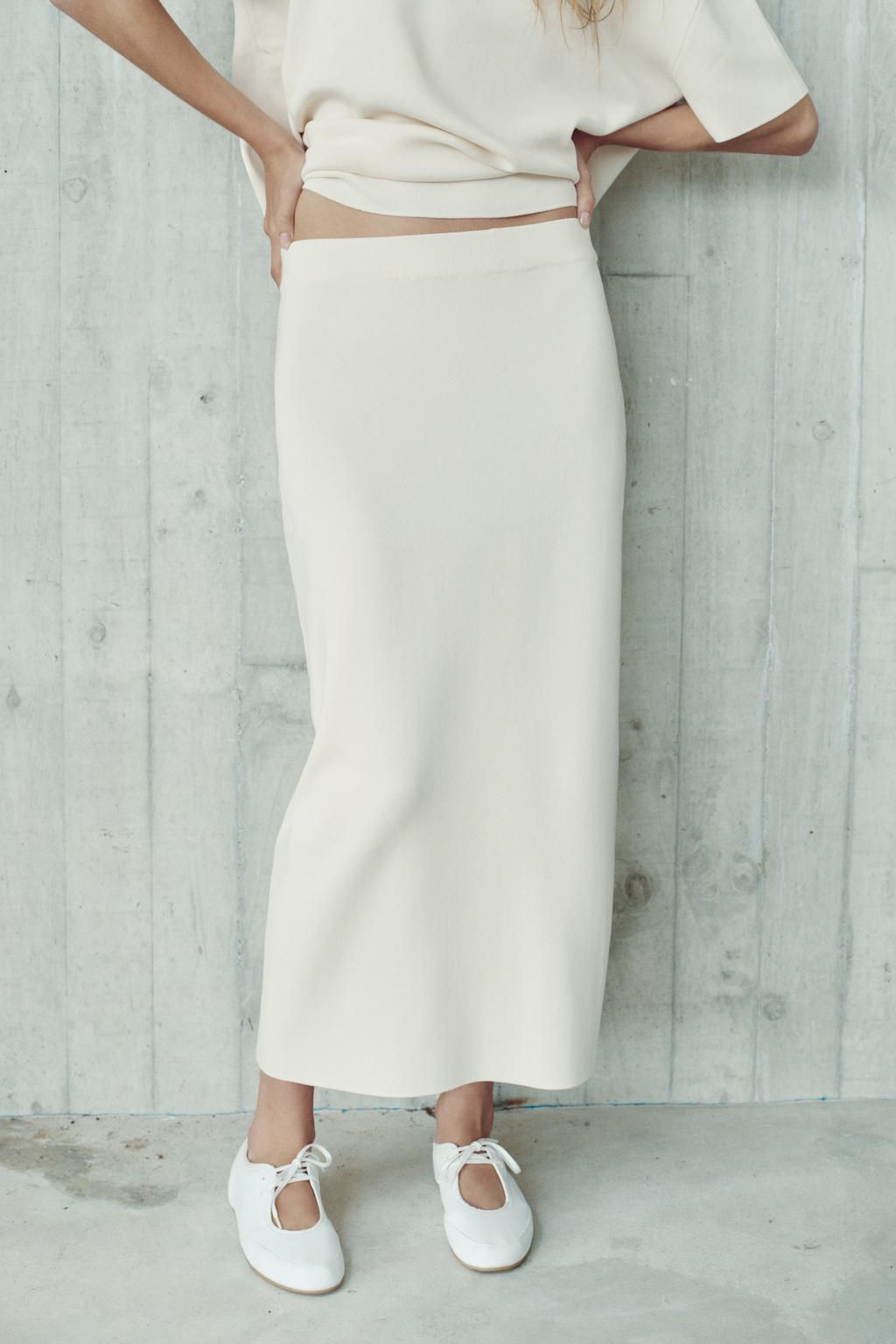 PLAIN KNIT MIDI SKIRT - Zara фото 2
