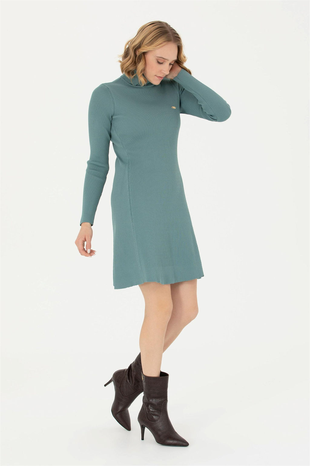 Женское мятное трикотажное платье Неожиданная скидка в корзине - U.s. polo assn фото 4