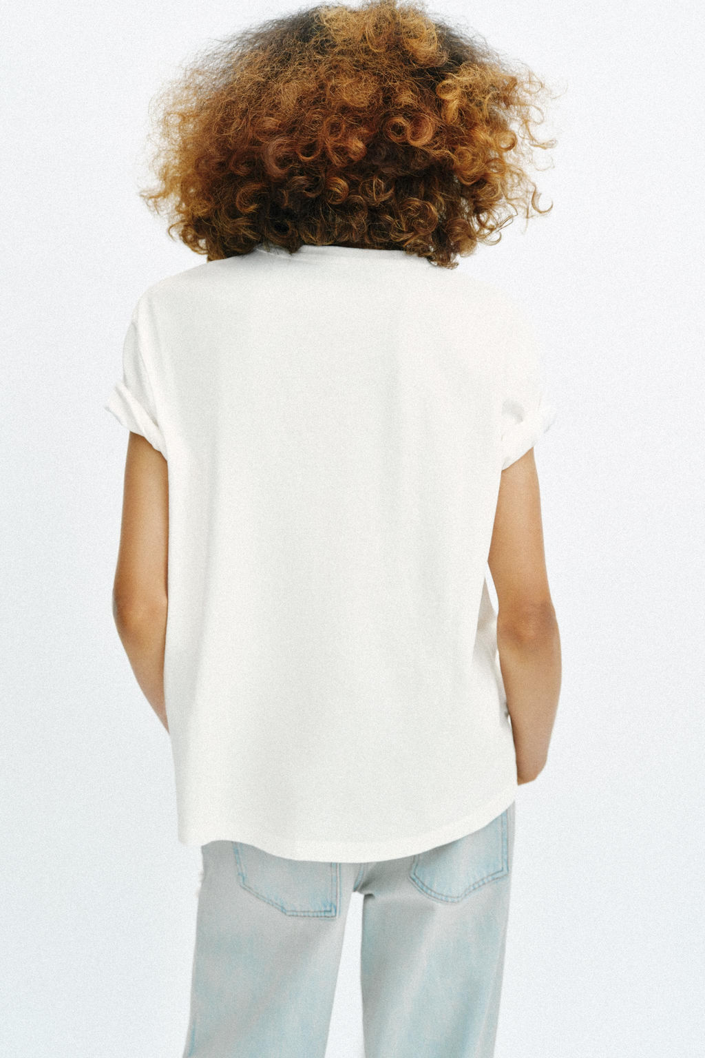 CAMISETA TEXTO MANGA CORTA / Blanco