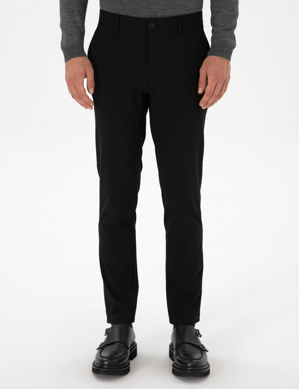Siyah Slim Fit Kanvas Pantolon - Cacharel фото 2
