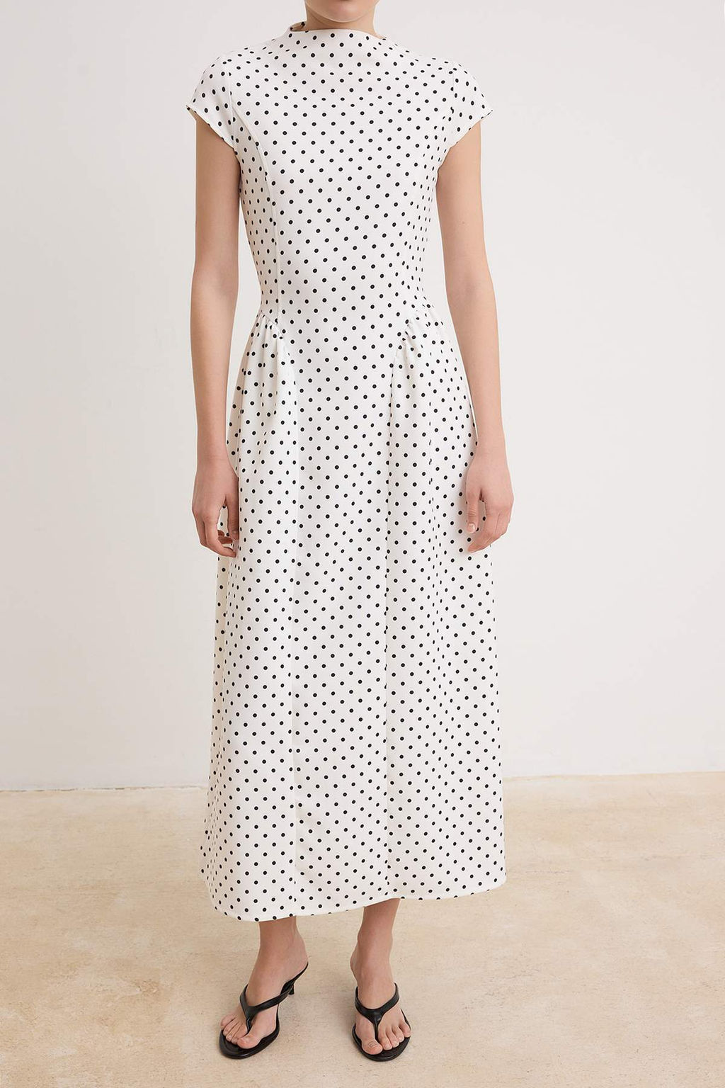 Beyaz Puantiye Desen Maxi Finike Dokuma Elbise&Tulum Elbise TWOSS26EL01009 - Trendyolmilla фото 3