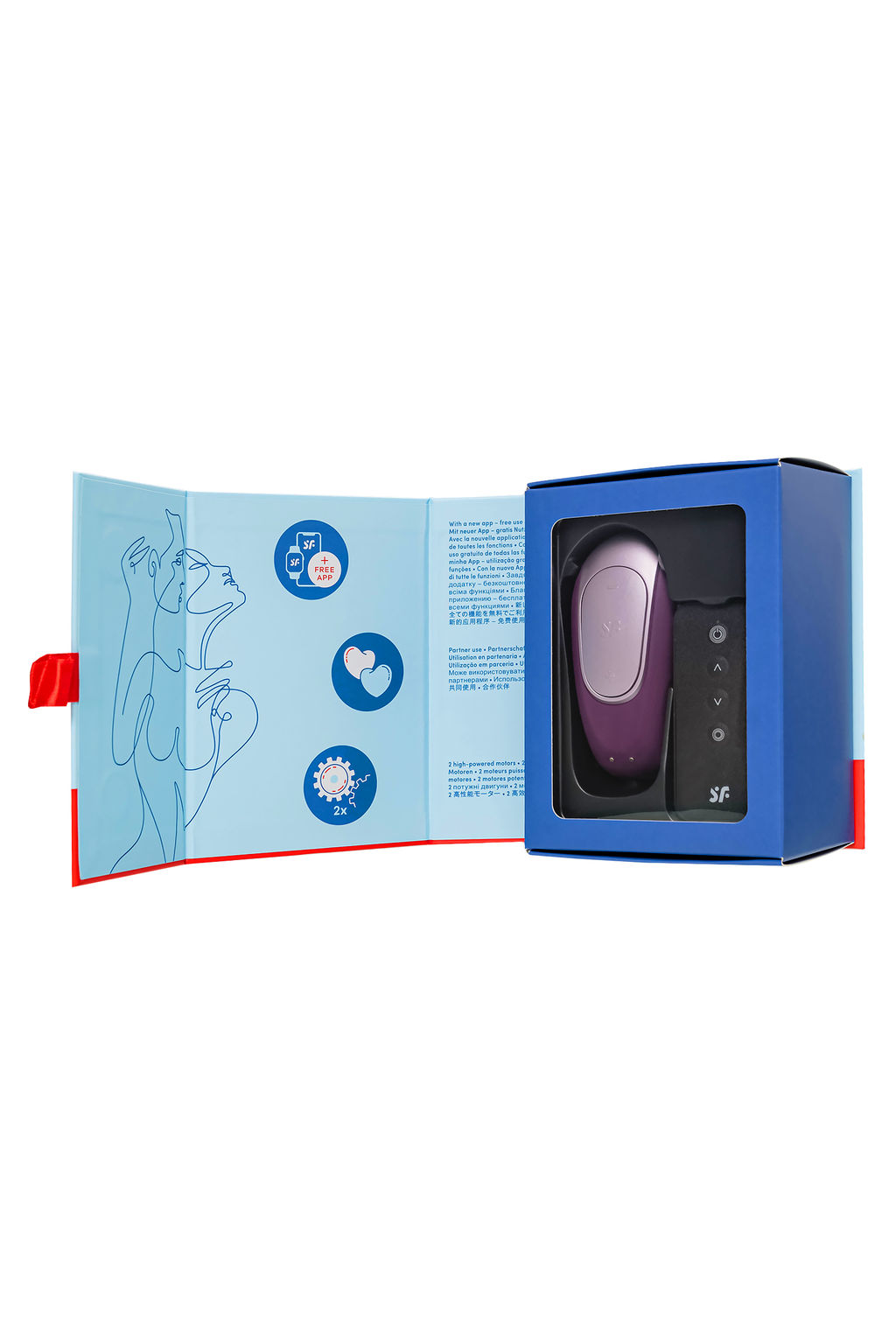 Многофункциональный стимулятор для пар Satisfyer Partner Double Fun, силикон, фиолетовый, 9 см  фото 15