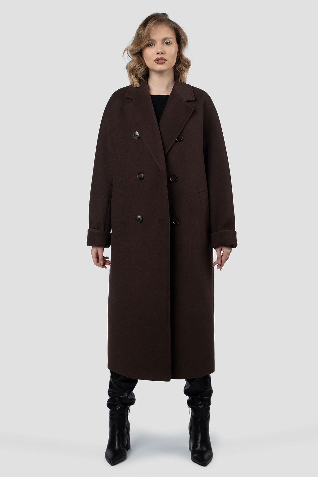 01-12194 Пальто женское демисезонное (пояс) - El podio фото 8