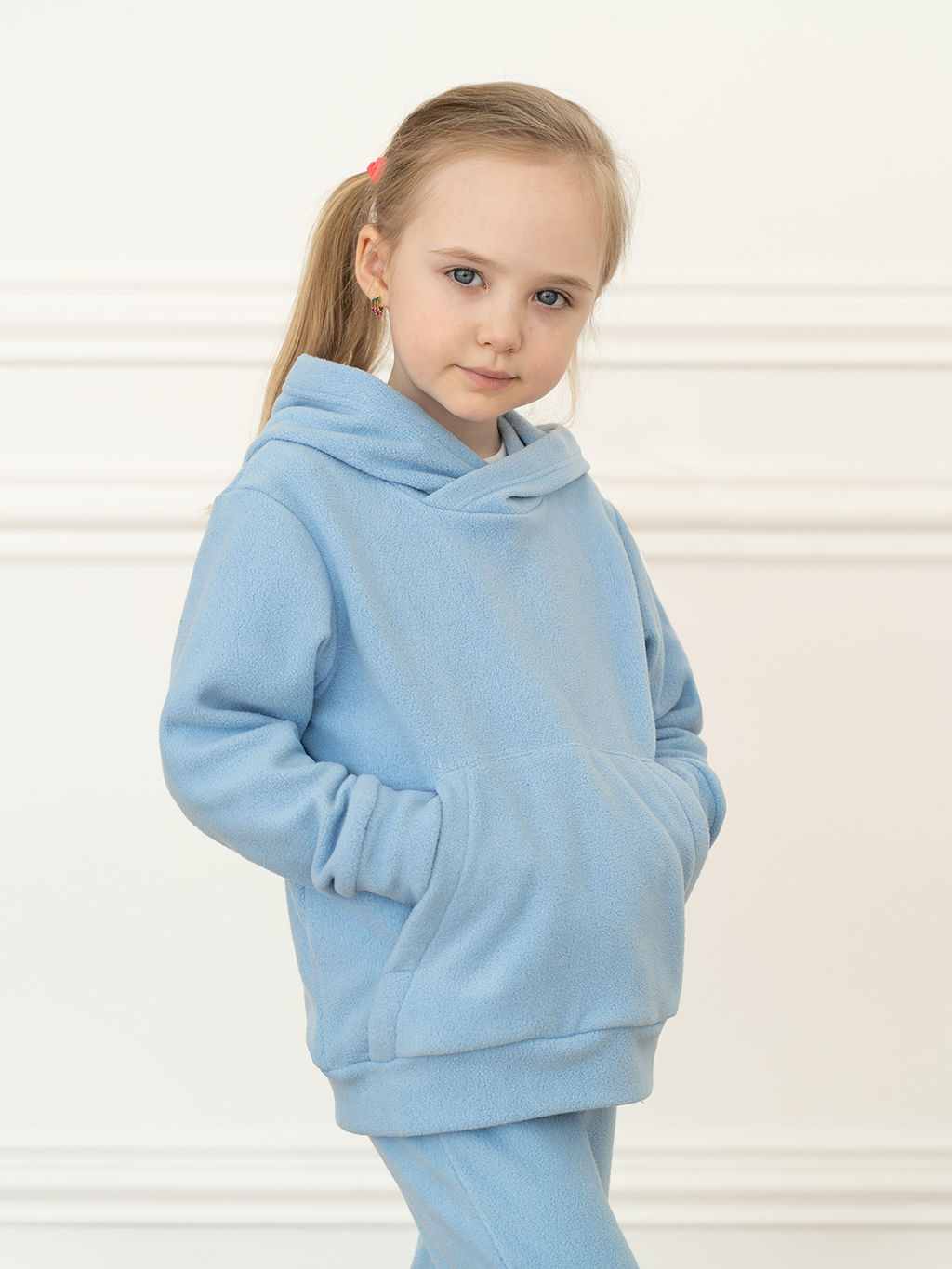Костюм детский флисовый голубой 7043г(ш) (104, 56)
