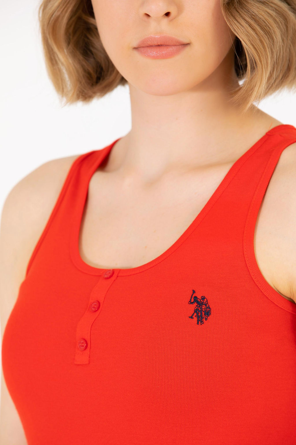 Женская красная футболка Basic - U.s. polo assn фото 7
