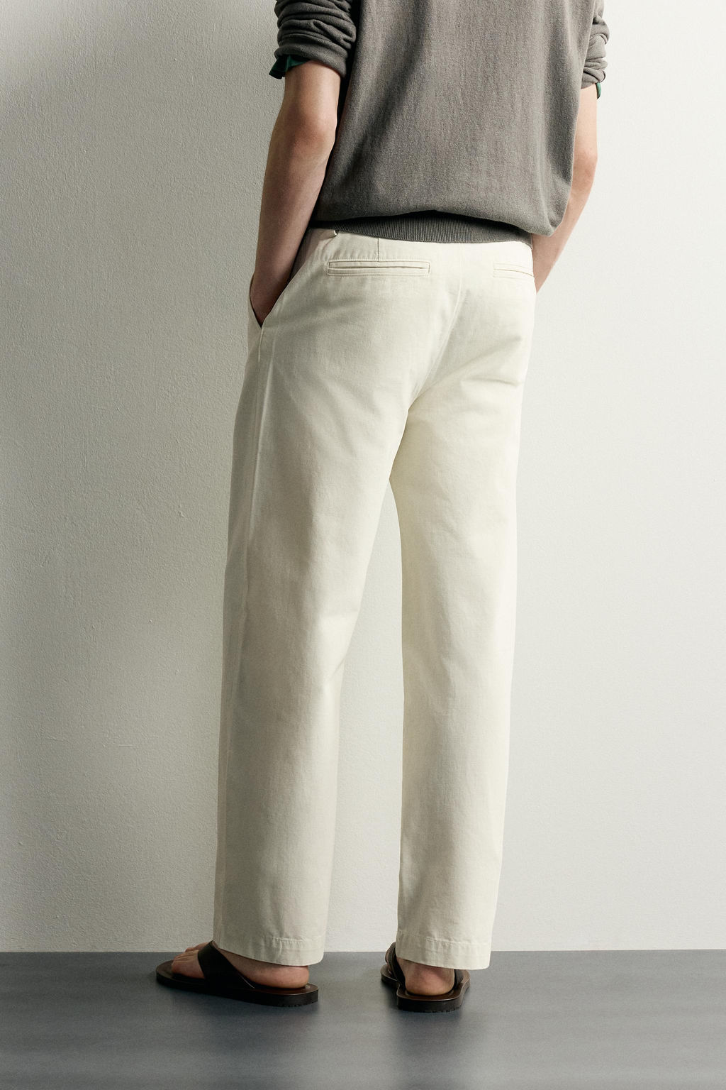 PANTAL?N CHINO RELAXED FIT LAVADO / Crudo - Zara фото 3