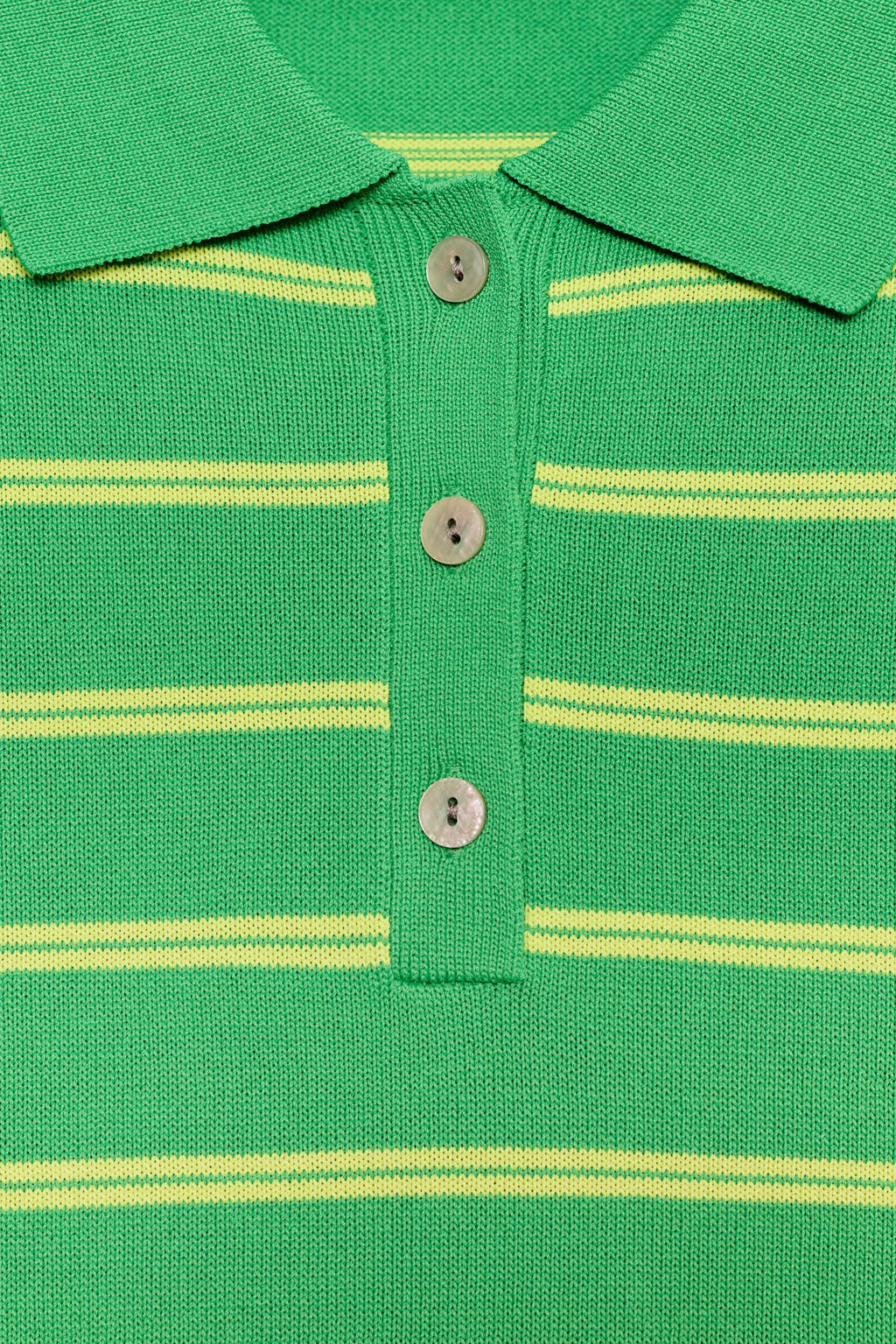 POLO PUNTO RAYAS MANGA CORTA / Verde - Zara фото 8