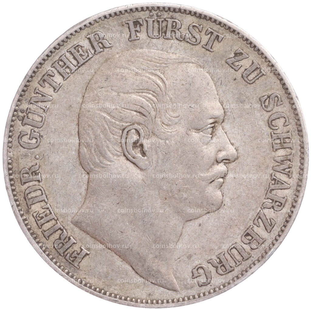 1 союзный талер 1862 года Шварцбург-Рудольфштадт