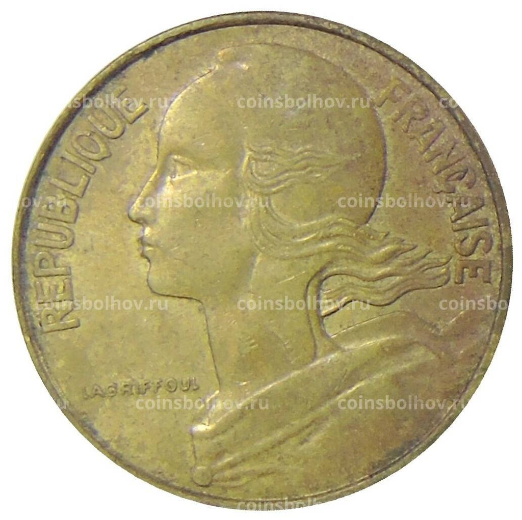 Монета 10 сантимов 1975 года Франция