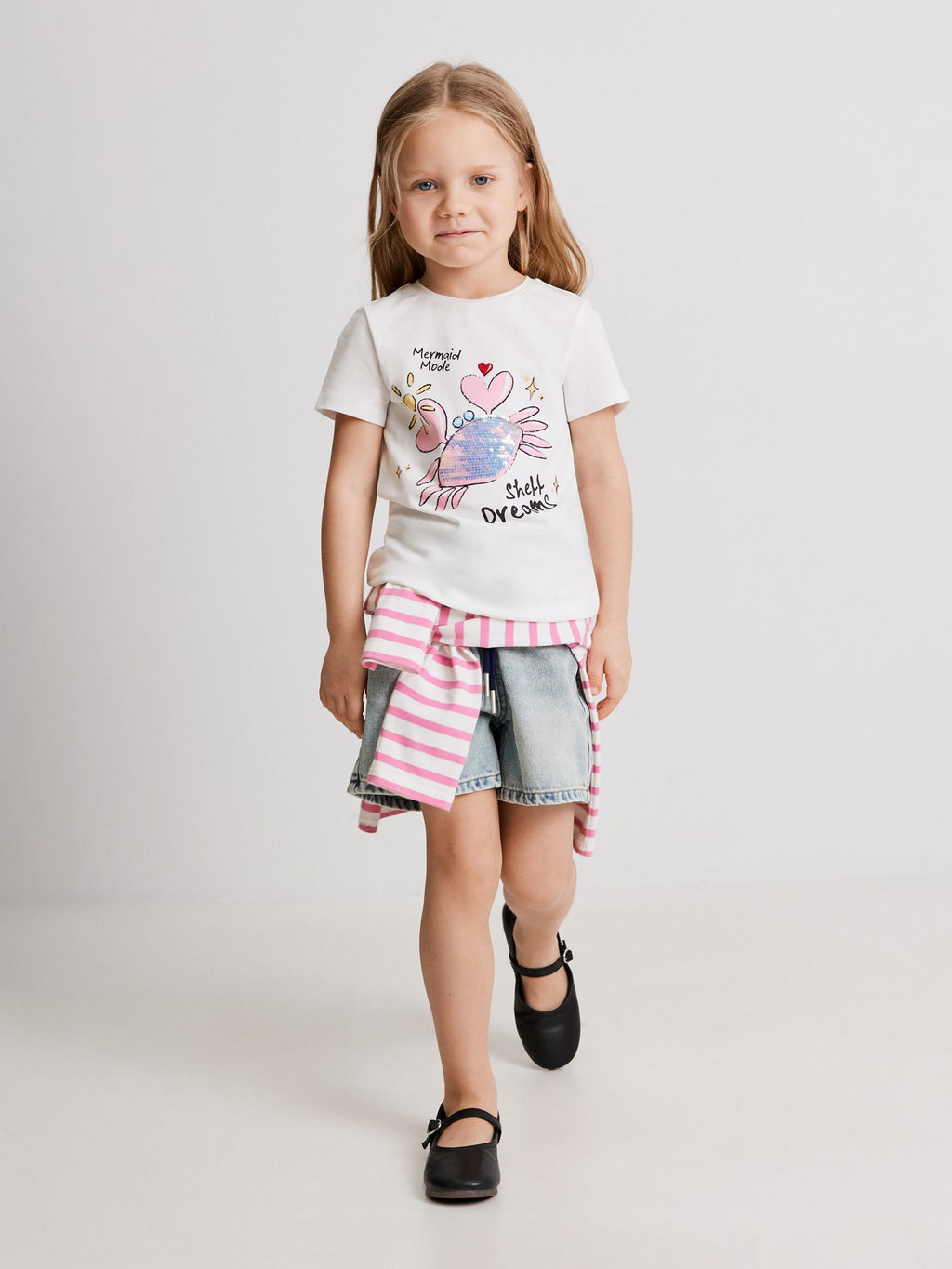 ACOOLA / Футболка детская для девочек Pihta белый  фото 5