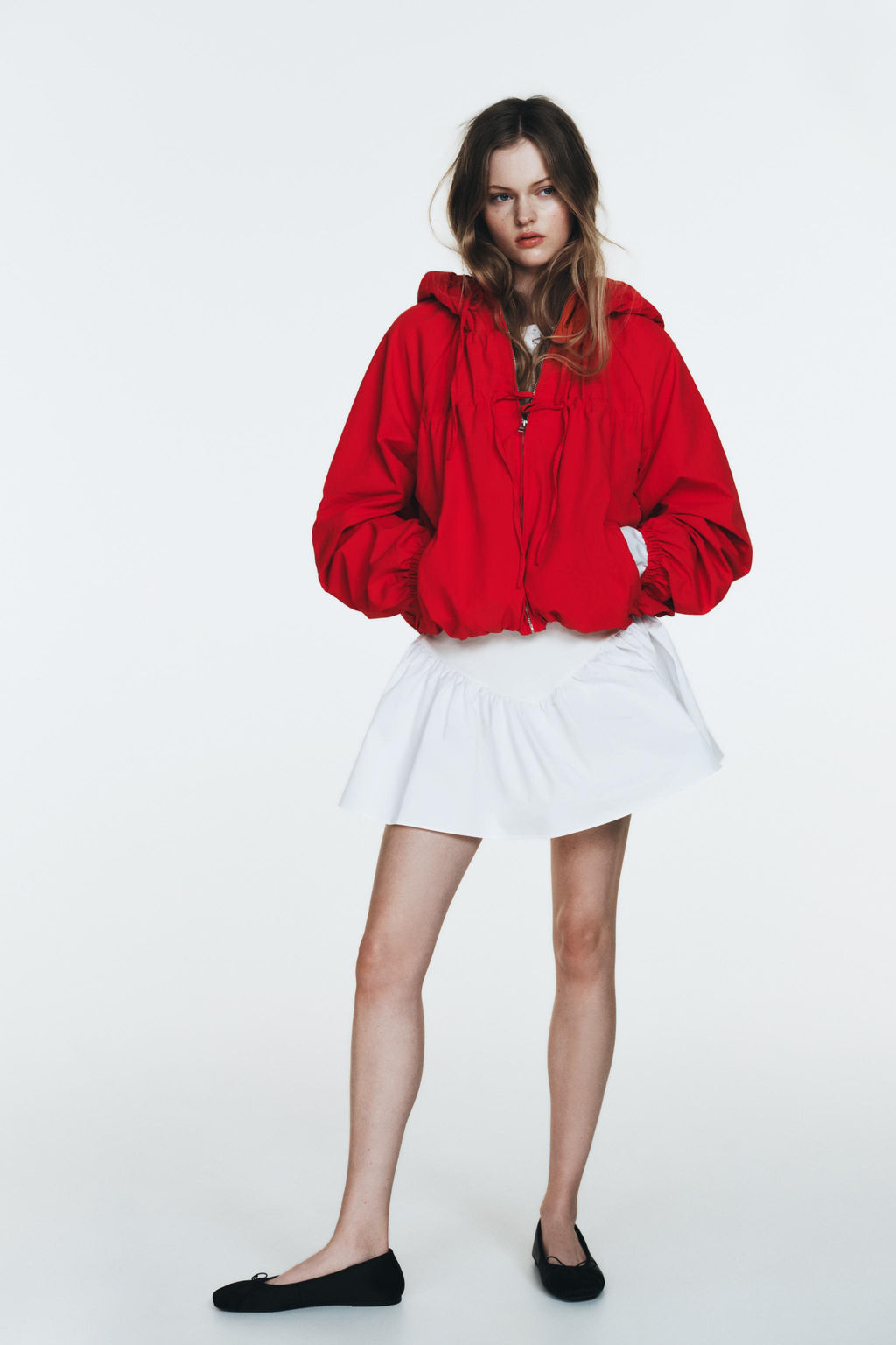 NYLON JACKET WITH TIES - Zara фото 10