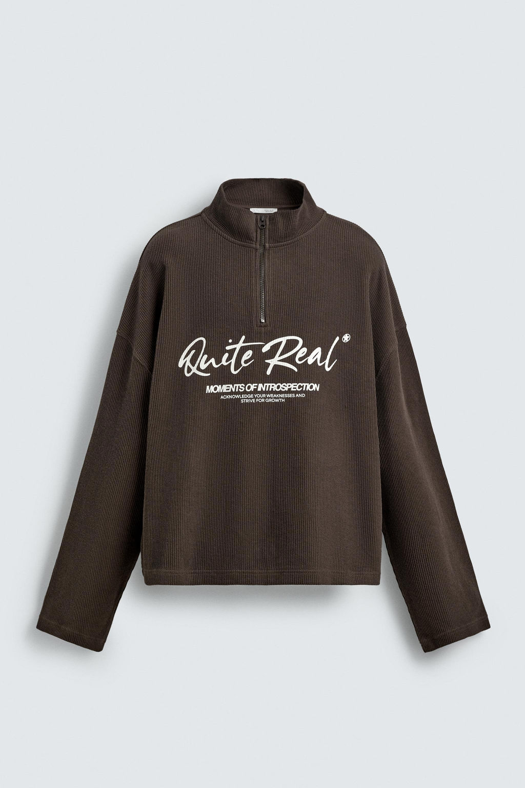 PRINTED QUARTER-ZIP SWEATSHIRT - Zara фото 15
