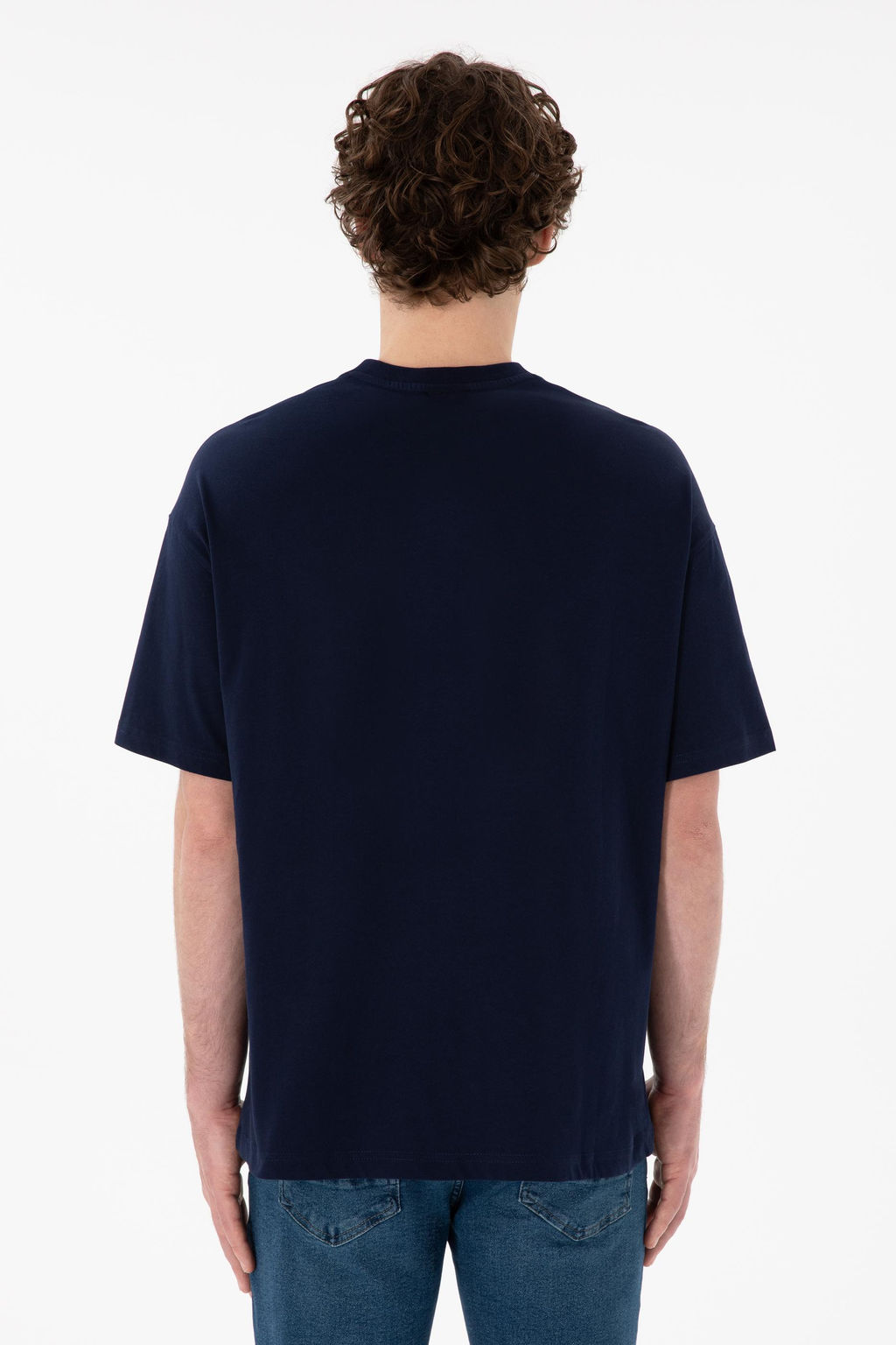 Erkek Oversize Fit Bisiklet Yaka Lacivert Ti__rt Sepette S_rpriz _ndirim - U.s. polo assn фото 6