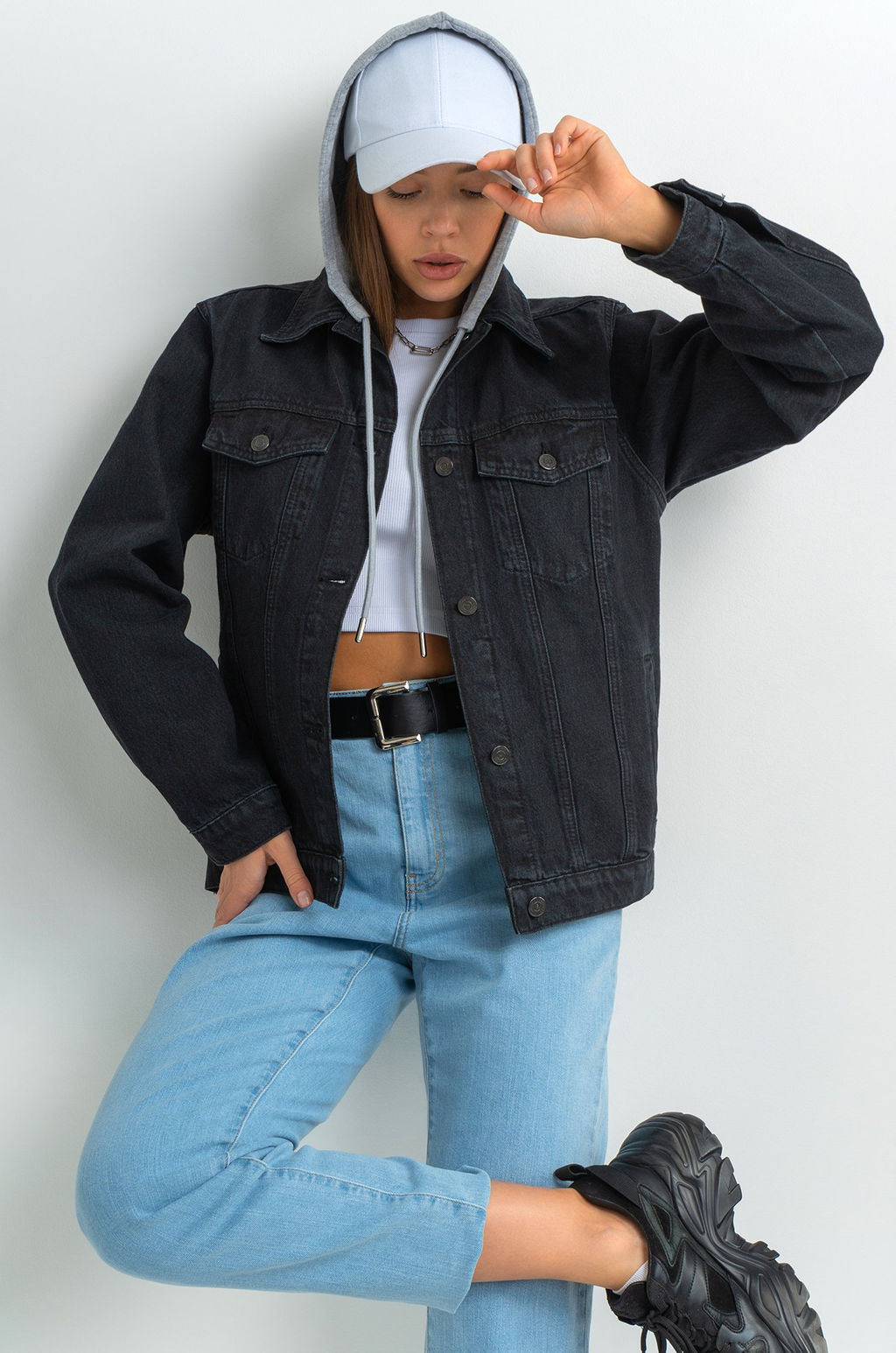 Женская джинсовая куртка с капюшоном Happyfox - Happy fox фото 15