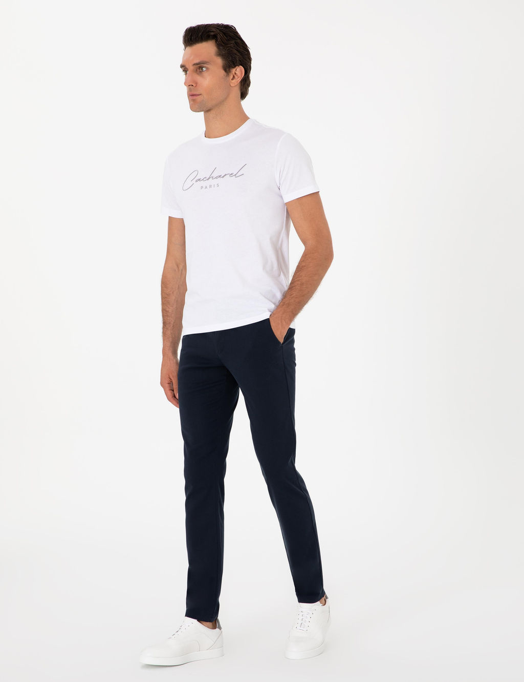 Beyaz Slim Fit Ti__rt - Cacharel фото 4