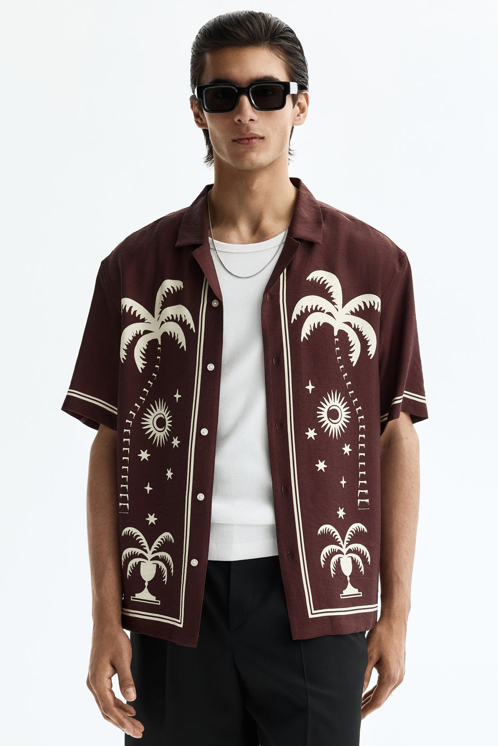 Camisa resort estampada Relaxed Fit - H&m фото 4
