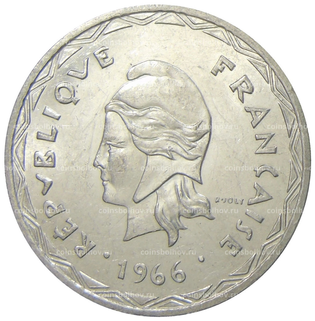 100 франков 1966 года Новые Гебриды