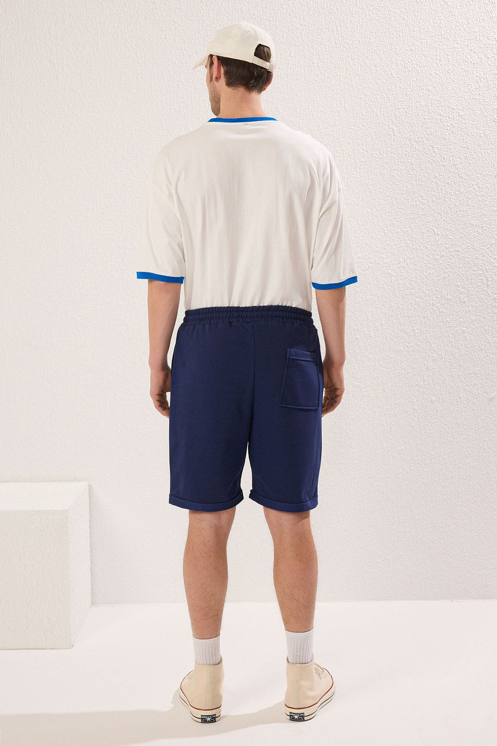 TRENDYOL MAN Gri Regular/Normal Kesim Orta Boy Lastik Belli Bagc?kl? Duble Paca Sort TMNSS21SR0046 - Trendyolmilla фото 5
