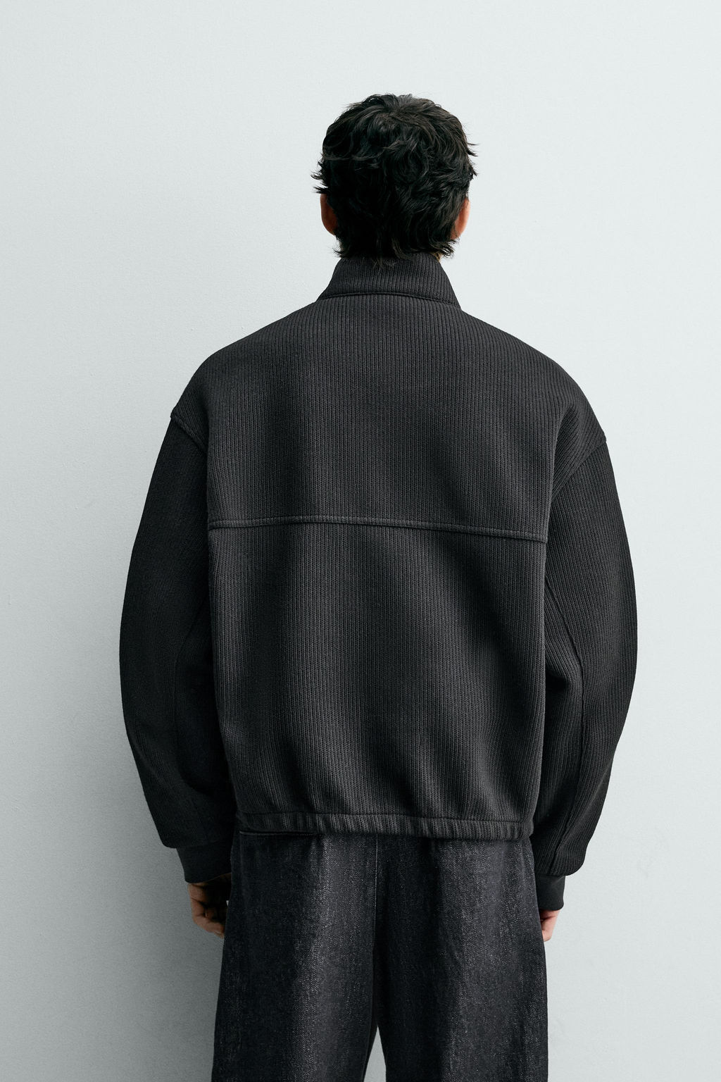 RIBBED BOXY FIT JACKET - Zara фото 3