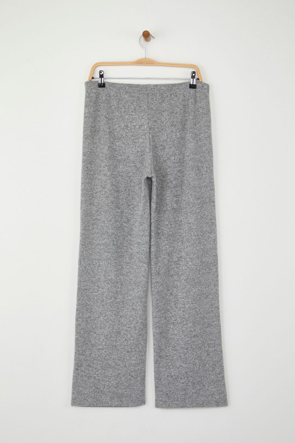Antrasit Yumos Wide Leg/Genis Paca Baglama Detayl? Esnek Orme Pantolon TWOAW26PL00025