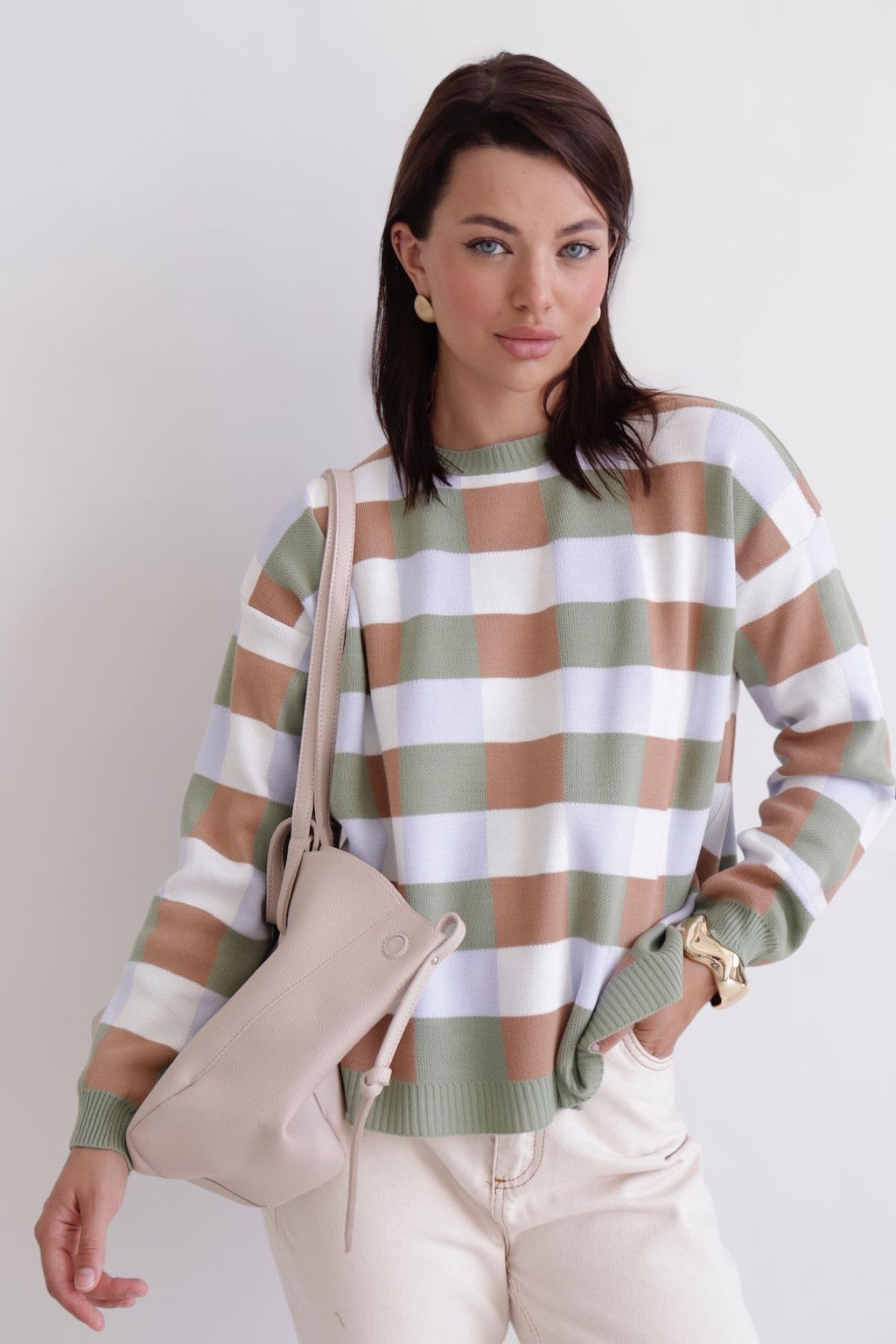 11717 Джемпер в клетку - Martichelli фото 15