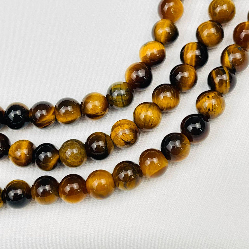 Бусины для украшений из Тигрового глаза (60 бусин) 39 см