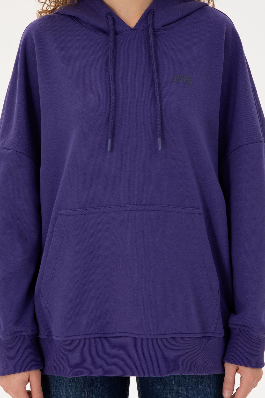 Женский фиолетовый базовый свитшот Неожиданная скидка в корзине - U.s. polo assn фото 6