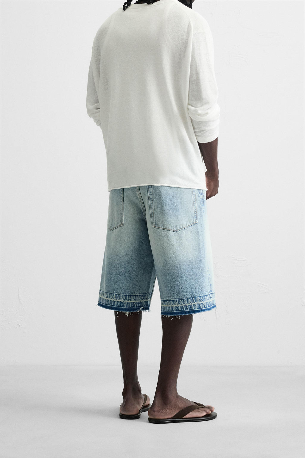 BAGGY FIT DENIM BERMUDA SHORTS - Zara фото 3