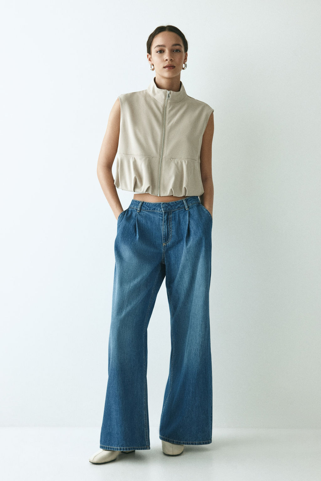 Loose Fit Wide Regular Jeans - H&m фото 5