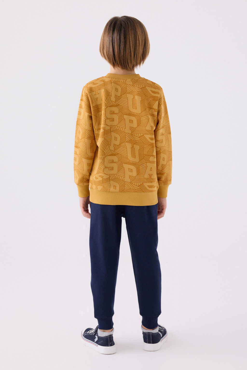 Erkek _ocuk Hardal Pijama Tak_m_ Sepette S_rpriz _ndirim - U.s. polo assn фото 3