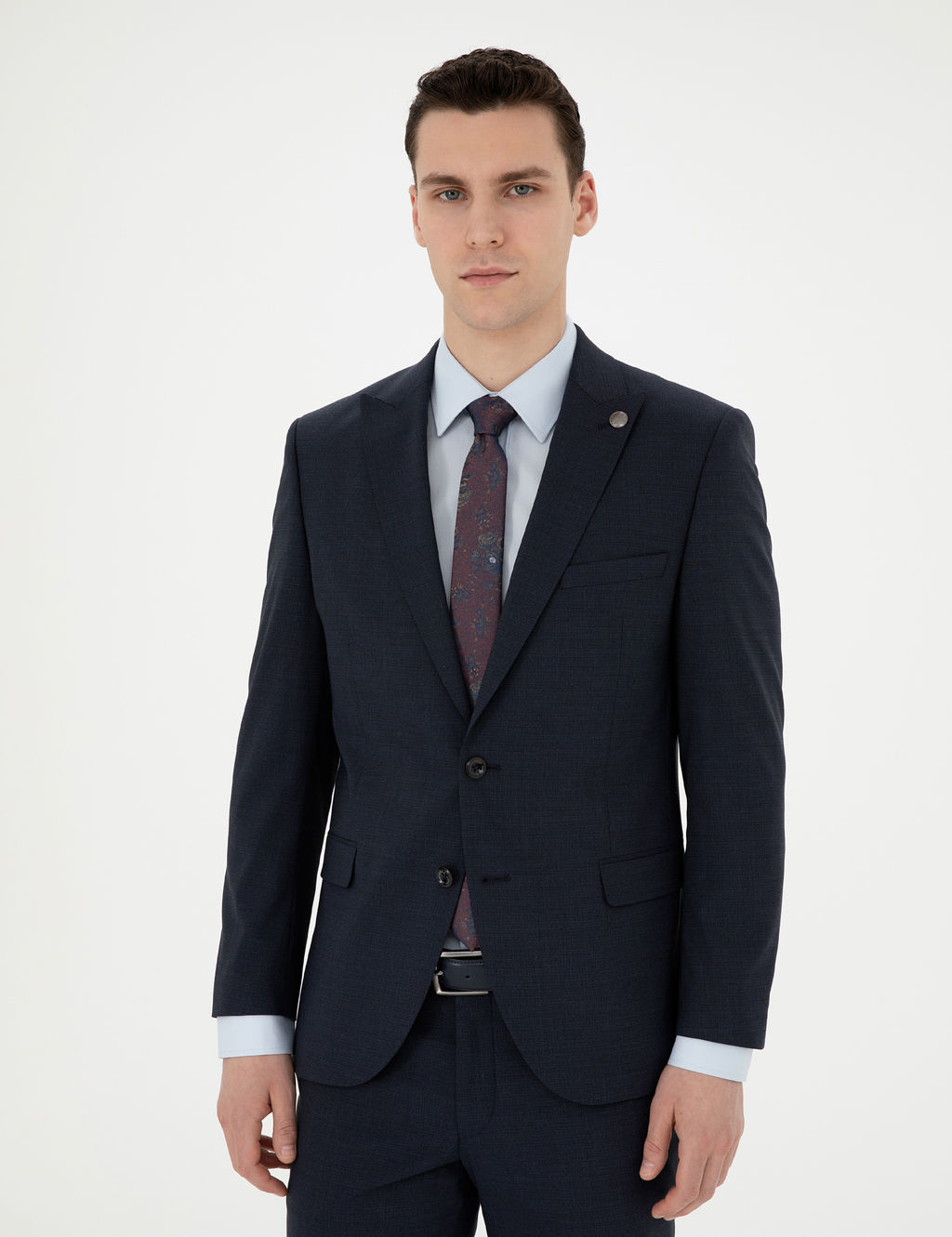 Lacivert Extra Slim Fit Tak_m Elbise
