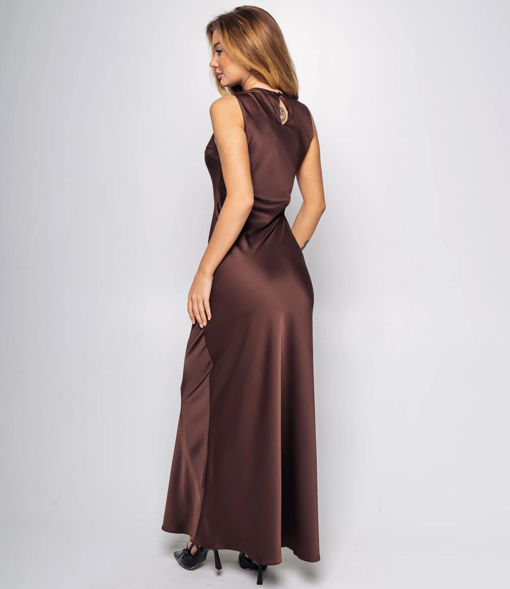 Платье #ОКТ095014, шоколадный