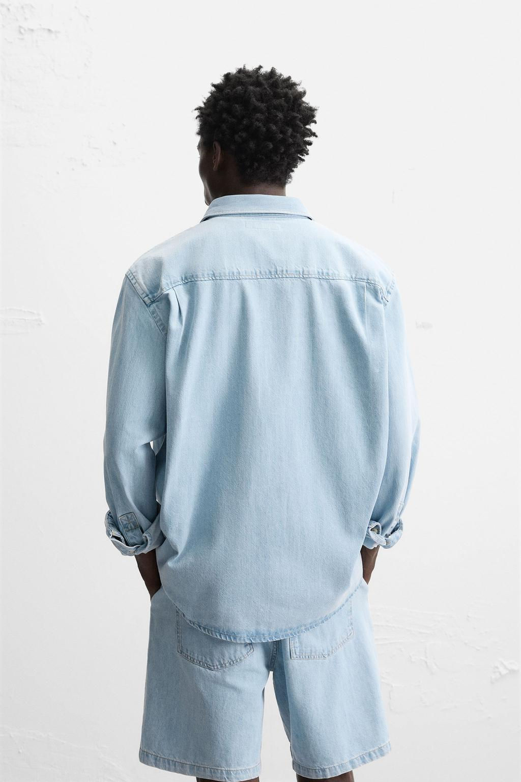 REGULAR FIT DENIM SHIRT - Zara фото 3