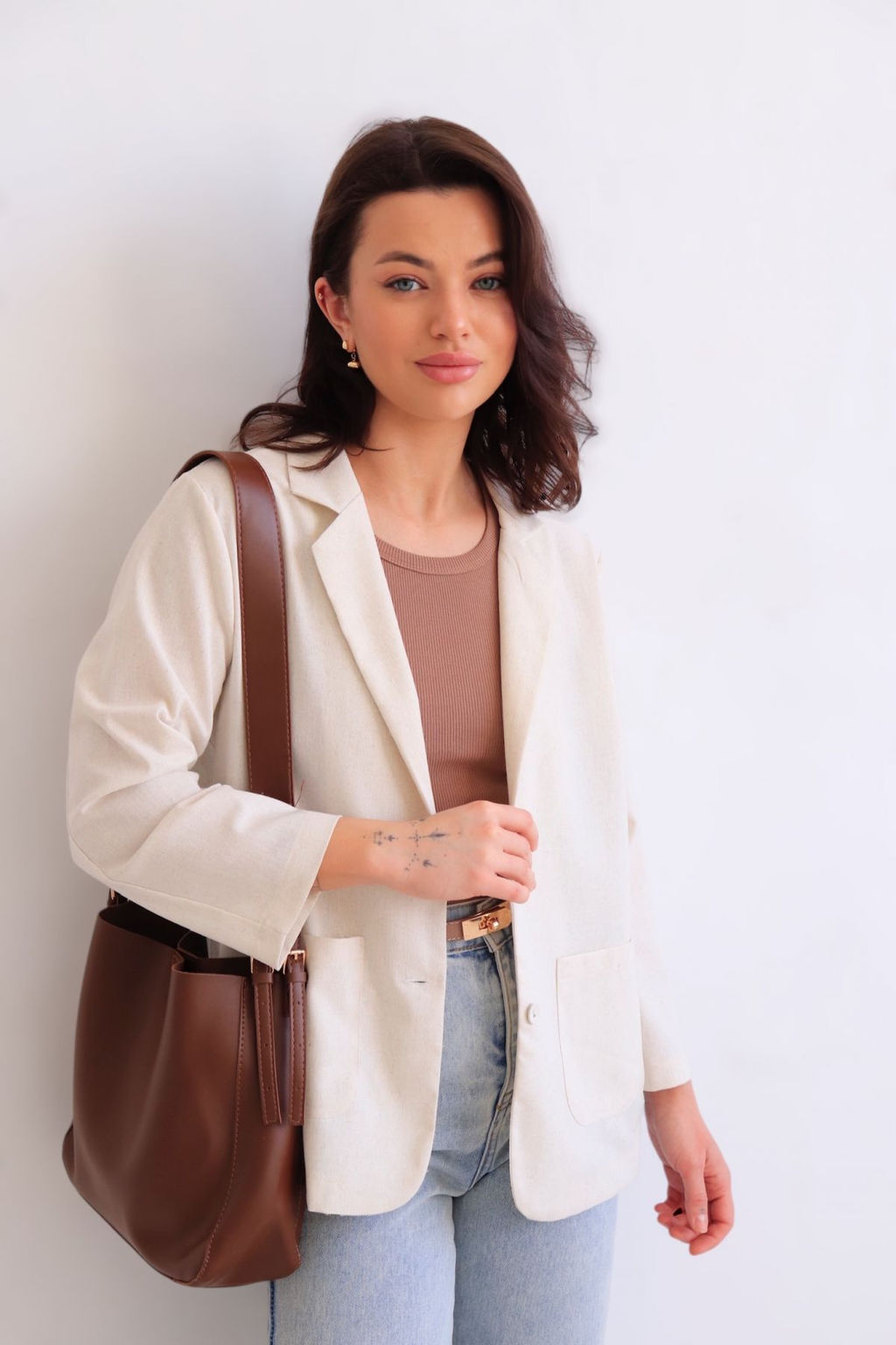 Martichelli Жакет льняной кремовый фото 2