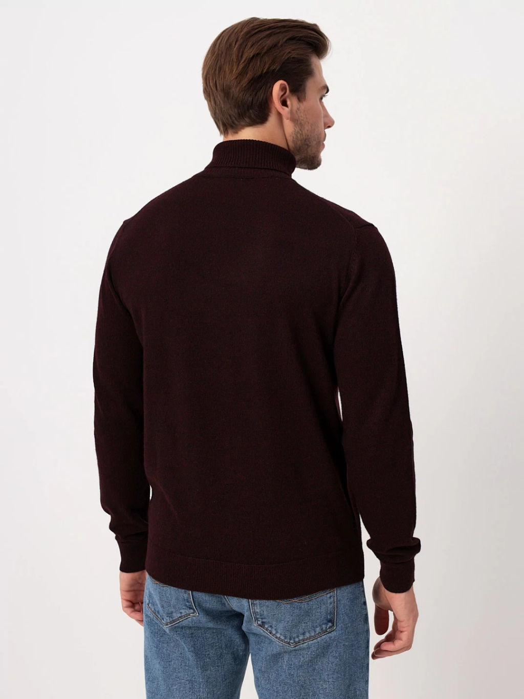 Джемпер мужской GREG G123-DA491 бордо/черный  фото 6