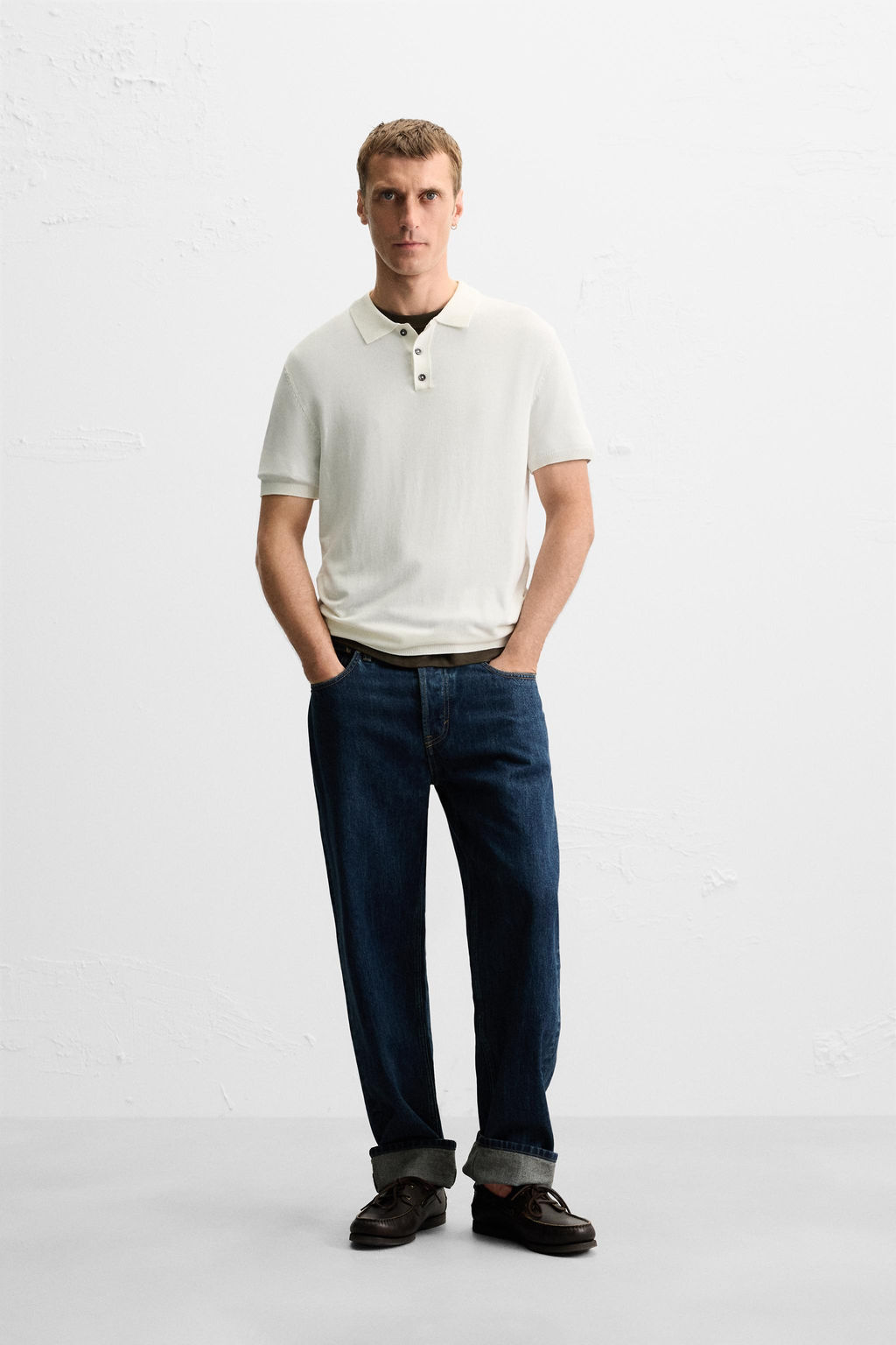 REGULAR FIT KNITTED POLO SHIRT