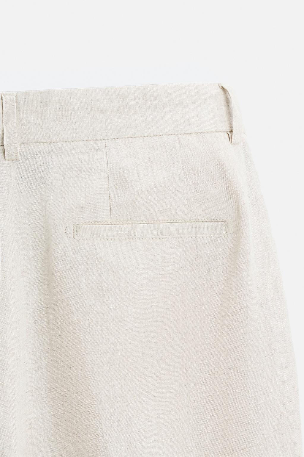 100% LINEN BERMUDA SHORTS - Zara фото 45