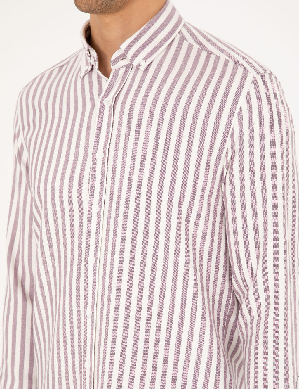 Mor Regular Fit _izgili Uzun Kollu G_mlek - Pierre cardin фото 7