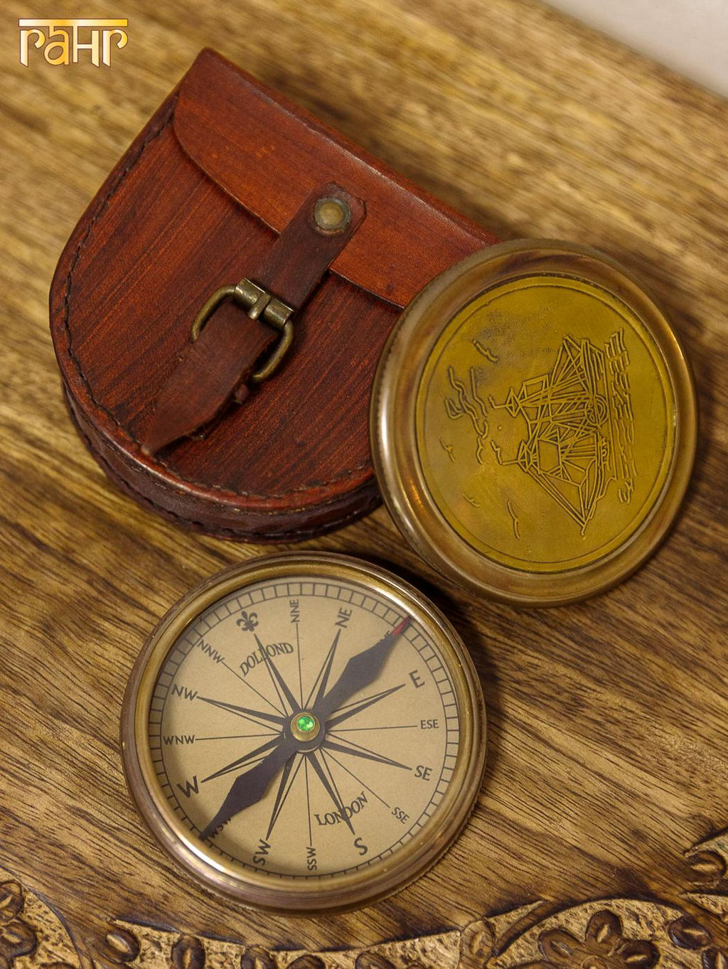 Компас 3 в кожаном футляре № Мтк171/3/2