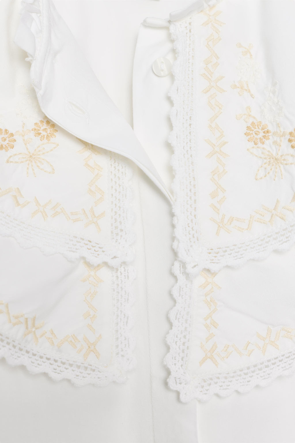 EMBROIDERED POPLIN SHIRT WITH PETER PAN COLLAR - Zara фото 6