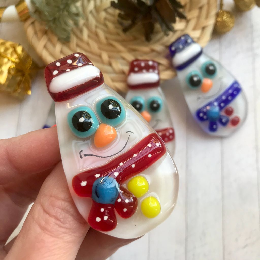 Брошь Снеговик - Стрекоза фото 2