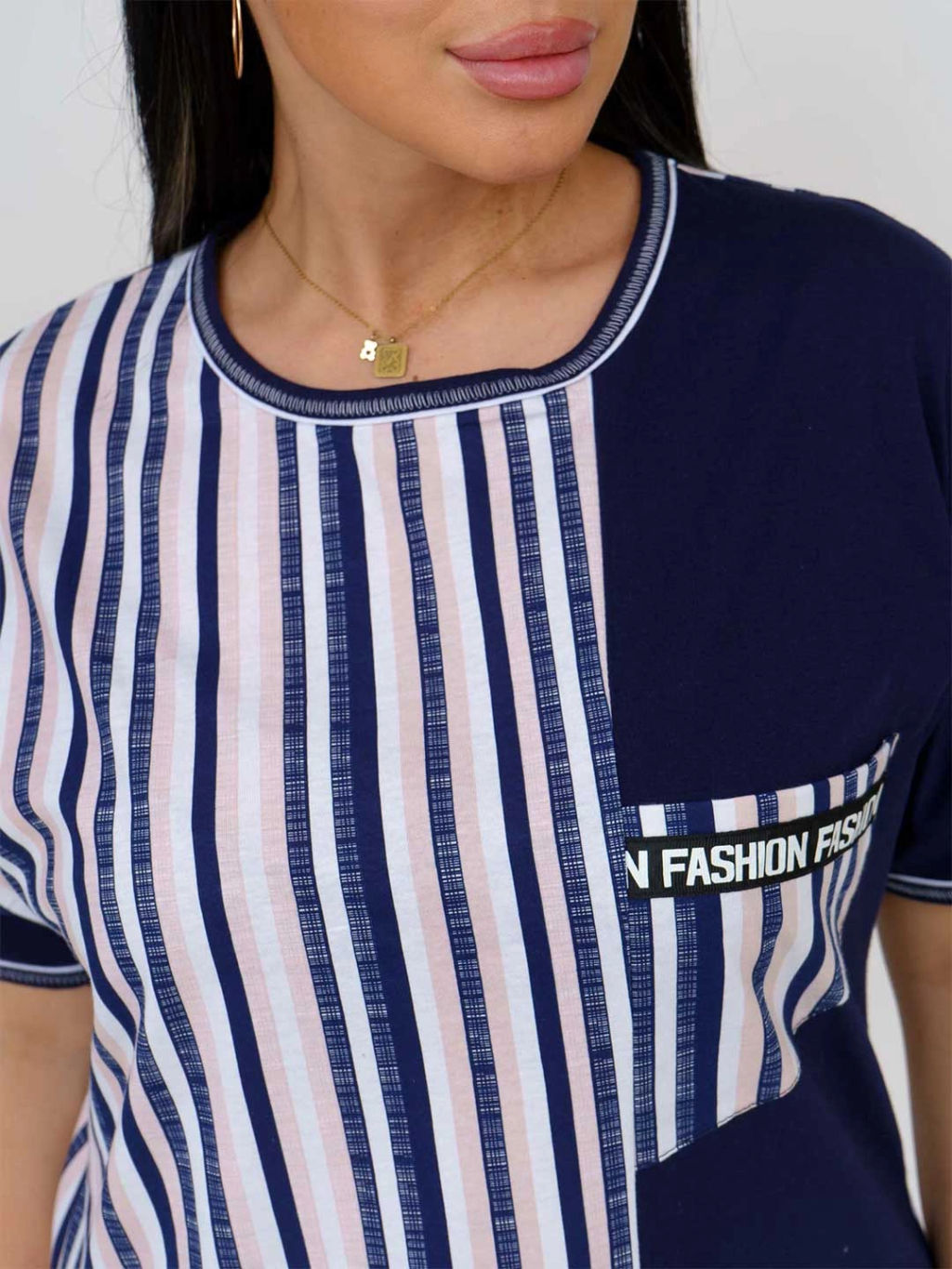 Платье женское, цвет синий белый бежевый