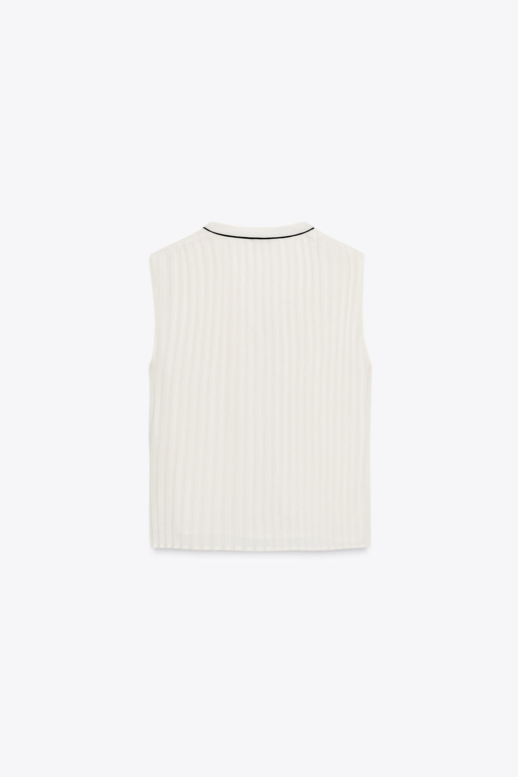 CONTRAST TRIM PLEATED BLOUSE - Zara фото 15