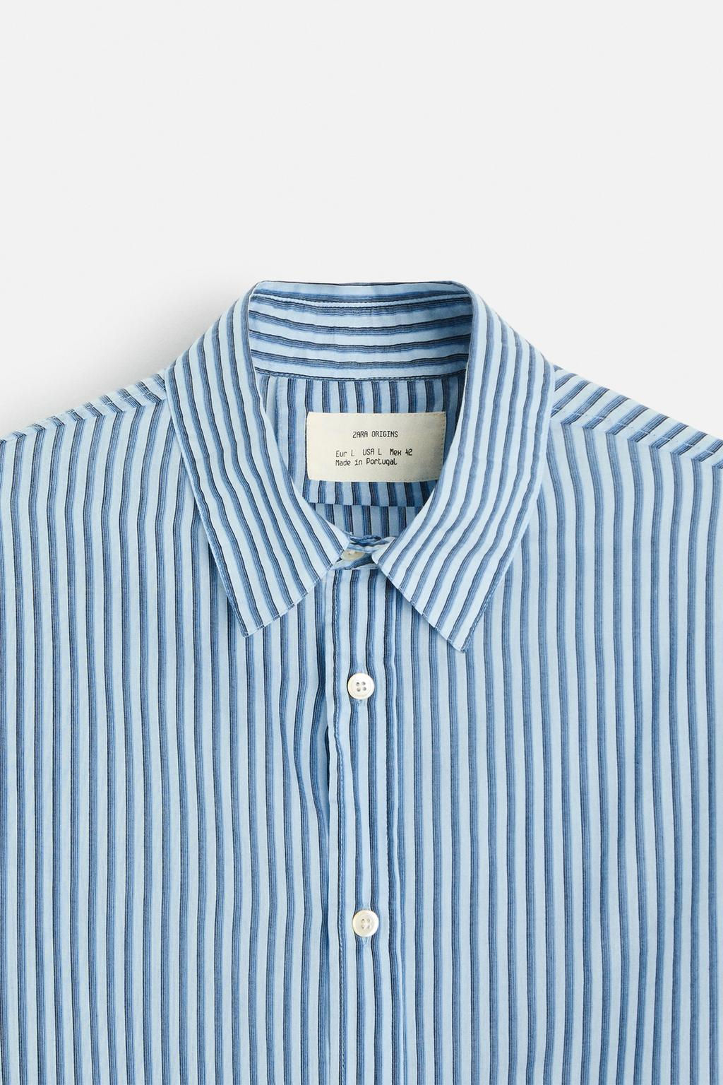 STRIPED COTTON - SILK SHIRT - Zara фото 9