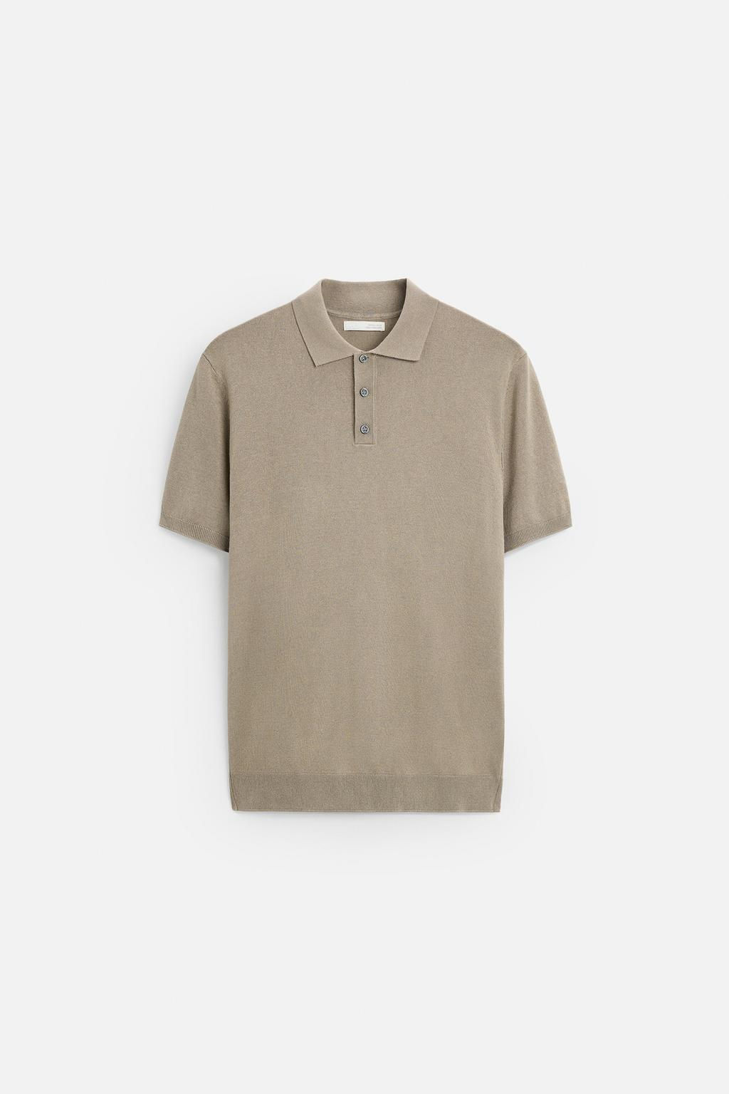 VISCOSE BLEND KNIT POLO SHIRT - Zara фото 30