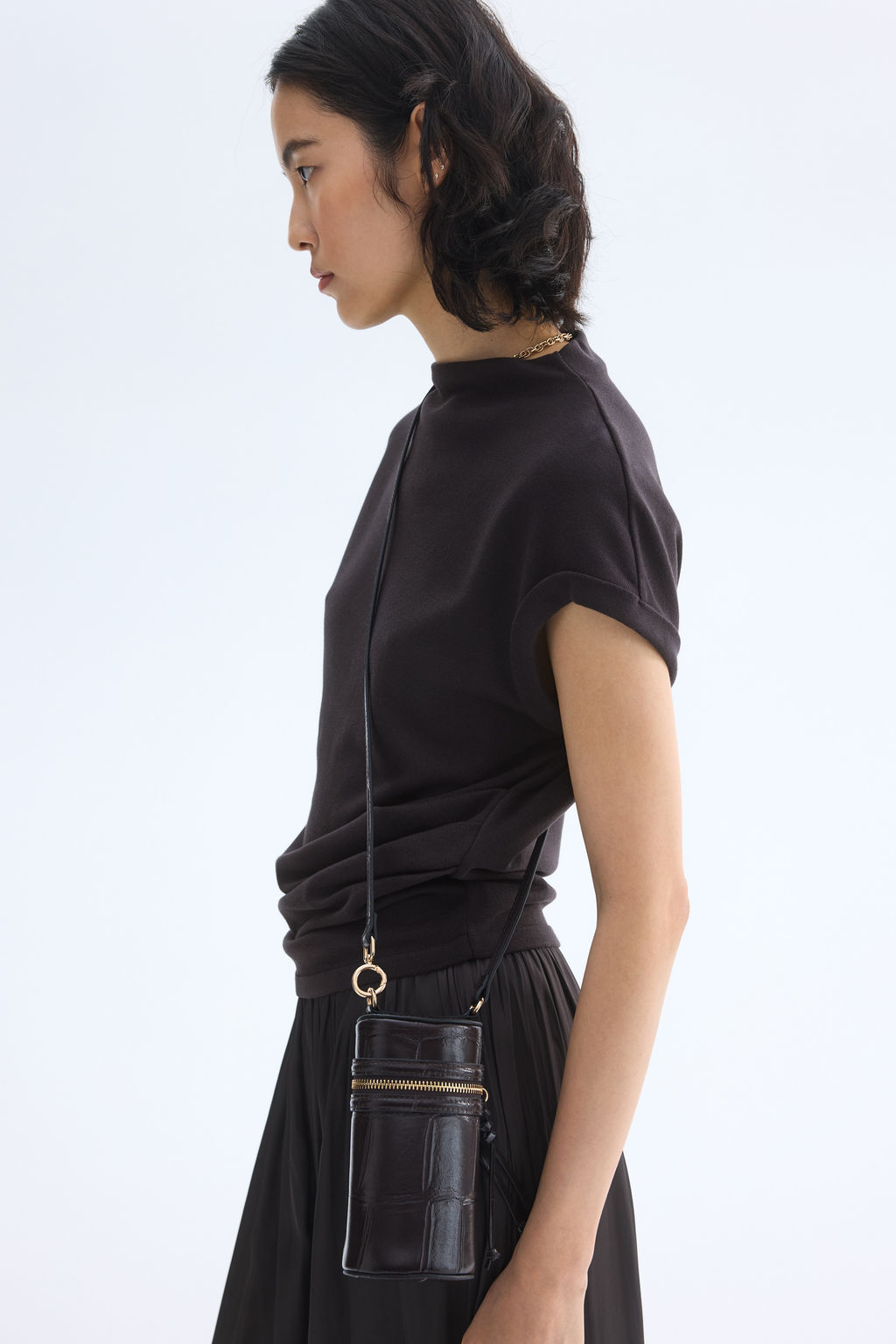 Top drapeado en punto fino - H&m фото 5