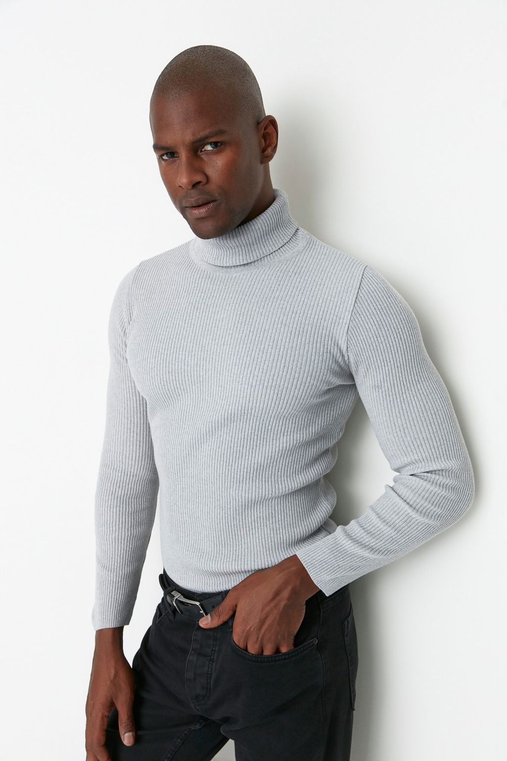 TRENDYOL MAN Lacivert Slim Fit Pamuklu Bal?kc? Yaka Fitilli Orgu Kazak TMNAW20MG0031 - Trendyolmilla фото 33
