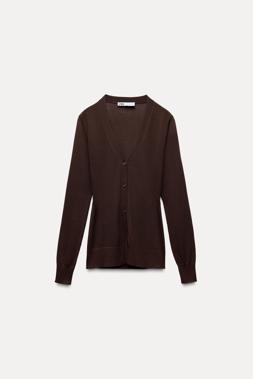 BUTTONED KNIT CARDIGAN - Zara фото 6