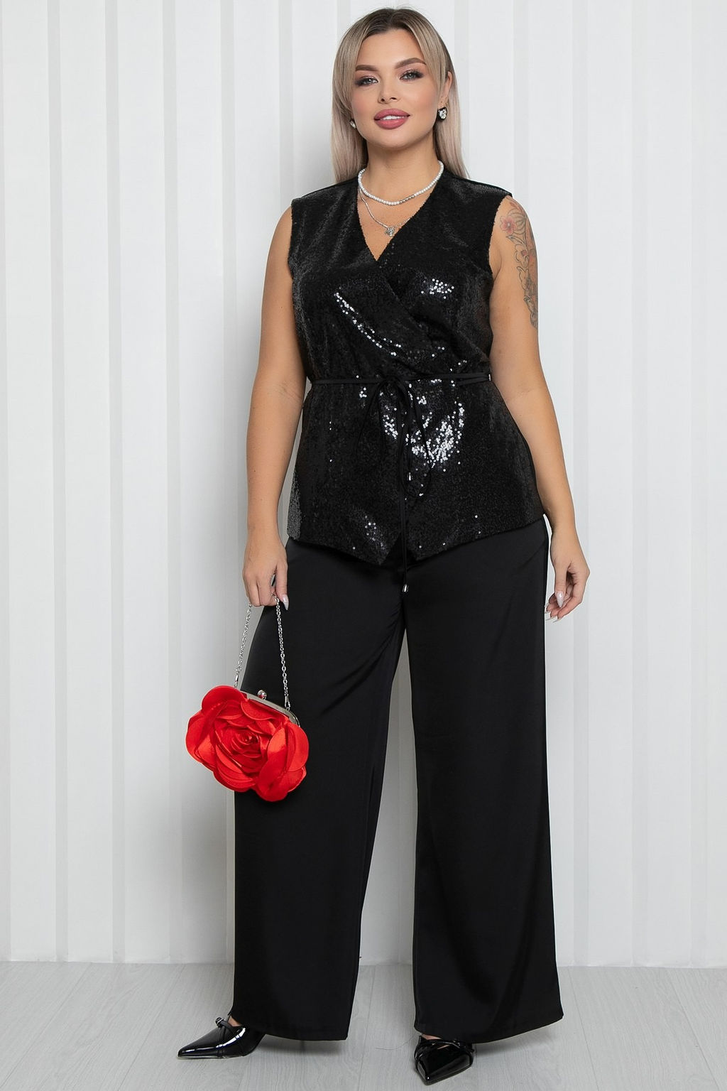 Жилет П-2236/4 Цвет:черный - Леди агата фото 5